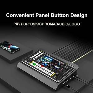 AVMATRIX Shark S6 6CH /SDI Mixeur <span class=keywords><strong>vidéo</strong></span> multi-caméras Commutateur Métal <span class=keywords><strong>Écran</strong></span> FHD 5 pouces Streaming en direct USB/Carte SD Ethernet - Product Image 4