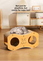 Nouvelle Conception 2026 – Maison pour Chat en Carton Double Couche à Pois, Griffoir et Nid Douillet Extra Large pour Halloween – Produit pour Animaux de Compagnie