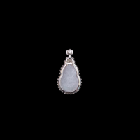 Pendentif en jadéite naturelle de Birmanie de qualité A, forme de gourde, pendentif en jadéite lavande, collier pour femmes, cadeau en jadéite (avec NGTC)