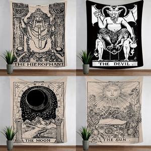 خط الرسم سلسلة التارو الجدار خلفية معلقة قماش بطاقة قصيرة أفخم عالية الجودة مستطيلة نسيج - Product Image 2