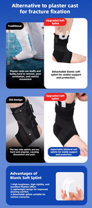 Attelle de cheville de compression à lacets, respirante, avec supports latéraux, pour le sport et la course, manchon stabilisateur de cheville ajustable et personnalisable - Product Image 5