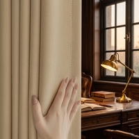 Rideaux occultants thermiques réfléchissants sur mesure à œillets, prêts à poser, en polyester, pour toutes les saisons