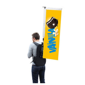 Suministro directo de fábrica, mochila con logotipo impreso, bandera para caminar, producto publicitario promocional, mochila personalizada barata, bandera - Product Image 3