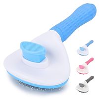 Brosse ronde démêlante en acier inoxydable pour chiens et chats - Élimination des poils, démêlage et désenchevêtement