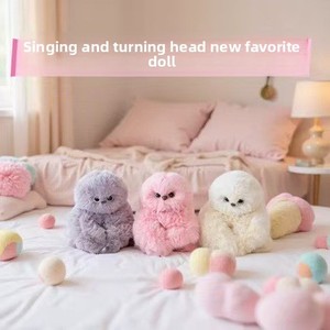 Peluche <span class=keywords><strong>Robot</strong></span> IA Hibou Timide en Polypropylène, Chanteur, Tête Tournante, Vocalisation Musicale, Adorable Kawaii, Pendentif Animal de Compagnie, Compagnon Intelligent - Product Image 1