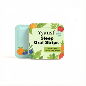 Tiras Orales Disolubles para Dormir, para un Descanso Reparador, con Lindo Estampado de Frutas, en Lata Metálica Verde Claro, 30 Sobres, Venta al Por Mayor OEM - Product Image 1