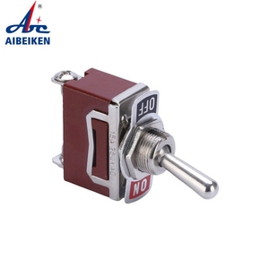 ABILKEENVBrown Self-reset 3 Way ON-OFF-ON Momentary Switch <strong>Toggles</strong> 10A 220VAC with Quick Plug Terminal 2Pins for Airplane - Product Image 3