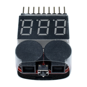 1-8S Lipo Li-ion Fe Battery Voltage 2IN1 Indicator <strong>Tester</strong> Low Voltage Buzzer Alarm For RC Car Boat LED 3.7-30V Dual Speaker - Product Image 4