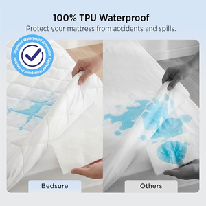 Protège-matelas matelassé entièrement ajusté en polyester hypoallergénique, imperméable - Product Image 4