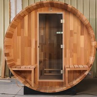 Ruang Sauna Uap Kering Desain Baru Chillmend dengan Kursi Santai, Sauna Spa Tradisional Kayu Luar Ruangan