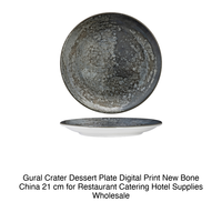 Crater Dessertbord Ø 21 cm New Bone China Digital Print Gural