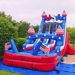 Toboggan aquatique gonflable commercial personnalisé en usine, nouvelle <span class=keywords><strong>piscine</strong></span> gonflable, matériau PVC 0,55 mm, capacité 12 personnes, garantie 3 ans - Product Image 1