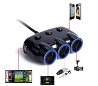 Adaptateur allume-cigare de voiture avec prise séparatrice 120W 5V 3.1A LED