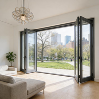 Puerta de Patio de Aleación de Aluminio con Certificación CE, Resistente a Huracanes, Vidrios Low-E, Diseño Moderno para Uso en Exteriores, Apartamentos y Hoteles