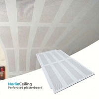 Panneaux acoustiques perforés décoratifs en plaque de plâtre micro-perforée à trous ronds de 6 mm, absorption acoustique carrée de 12x12,5 mm