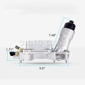 एल्यूमीनियम इंजन तेल कूलर के लिए तेल फिल्टर आवास एडाप्टर विधानसभा 68310865AB 68105583AF चकमा जीप क्रिसलर रैम 3.6L V6 इंजन