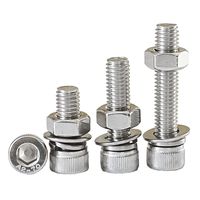 Vis à tête fraisée hexagonale DIN7991 en acier inoxydable 304, filetage complet M4-M16 pour l'assemblage de meubles