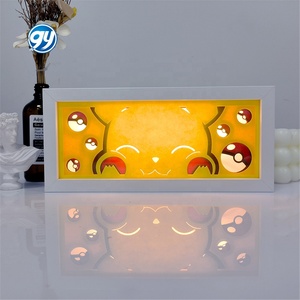Lámpara de Papel 3D con Luz LED Nocturna de One Piece, Decoración de Habitación con Corte de Papel Manga, Regalo para Fiestas, Lámpara de Anime con Caja de Luz - Product Image 2