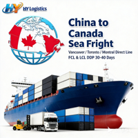 HY Shipping LCL+Express Transitaire Chine-Canada Agent de Dropshipping Logistique Porte-à-Porte Expédition en 3 Jours