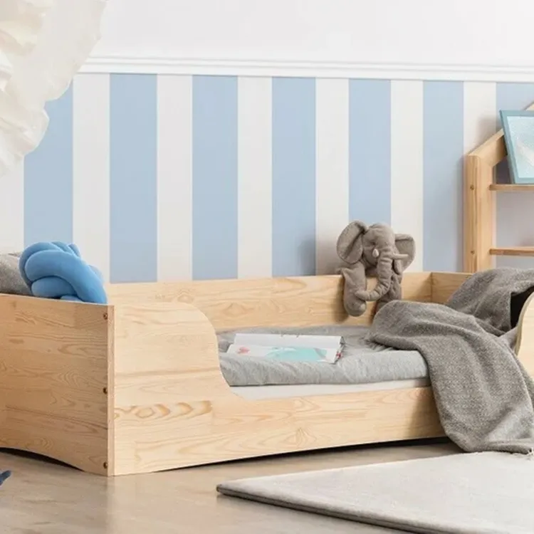 Designer Extensível a Europa da Segurança Do Bebê Cama Berço de Madeira sólida Piso De Madeira Cama de Criança Cama infantil