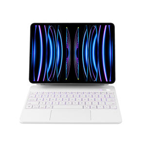 Clavier sans fil en cuir 2025 pour iPad – Étui fin pliable avec pavé tactile magnétique à réponse rapide - Product Image 3