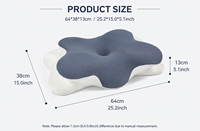 Oreiller de voyage OEM personnalisé en forme de papillon, en mousse à mémoire de forme, avec housse en polyester matelassée, amovible et lavable, pour un soutien ergonomique du cou et le soulagement des douleurs cervicales