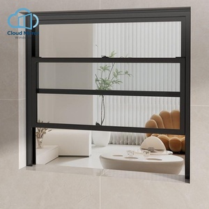 Fenêtre à levage vertical unidirectionnelle beige clair, fenêtre à levage suspendue, fenêtre à levage verticale résistante à l'humidité pour salle de bain - Product Image 2