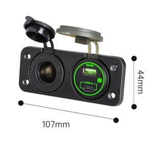 Impermeable QC3.0 PD 12V Montaje de carga rápida de doble puerto montado en vehículo Distribuidor de enchufe de encendedor de cigarrillos - Product Image 5