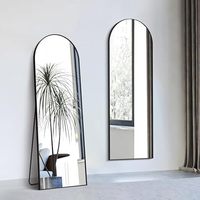 Miroir mural auto-adhésif moderne en verre pour dressing, à suspendre, avec un effet rouge pour la décoration de la maison