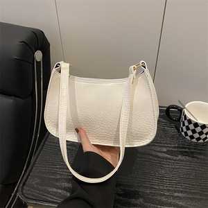 กระเป๋าสะพายไหล่สายเดี่ยวผ้าโพลีเอสเตอร์ลายวินเทจสำหรับผู้หญิง ฤดูใบไม้ผลิ 2026 แฟชั่นใหม่ กระเป๋าใต้วงแขน สไตล์เกาหลี เรียบง่าย - Product Image 2