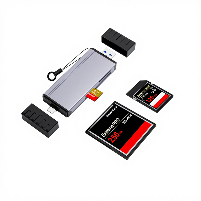 CF4.0 Multi-card Reader Converter USB 3.0 Compatible CF/SD/TF Storage Three-in-One Device Type-C Available Stock