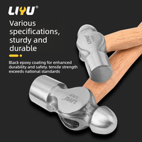 Marteau à tête forgée Liyu LE92318 1LB en acier au carbone, qualité industrielle, pour le travail du bois, l'installation et les usages généraux
