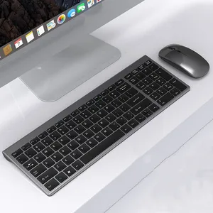 102 keys gun/silver/black 2.4G Wireless Blue-tooth connection keyboard and mouse for notebook, tablet, all in one pc