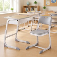 Ensemble Chaise et Bureau Pliant Ergonomique Blanc 45 cm pour Étudiant, Idéal Salle de Classe et Formation, avec Tablette d'Écriture – Vente Directe Usine