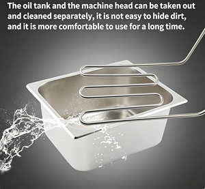 Friteuse électrique professionnelle à double cuve en acier inoxydable - Product Image 2