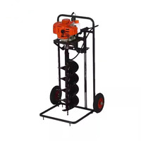 Petit verger à essence plantation agricole arbre creuser des trous en stock chariot modèle tarière de terre pour fertiliser les pieux de forage