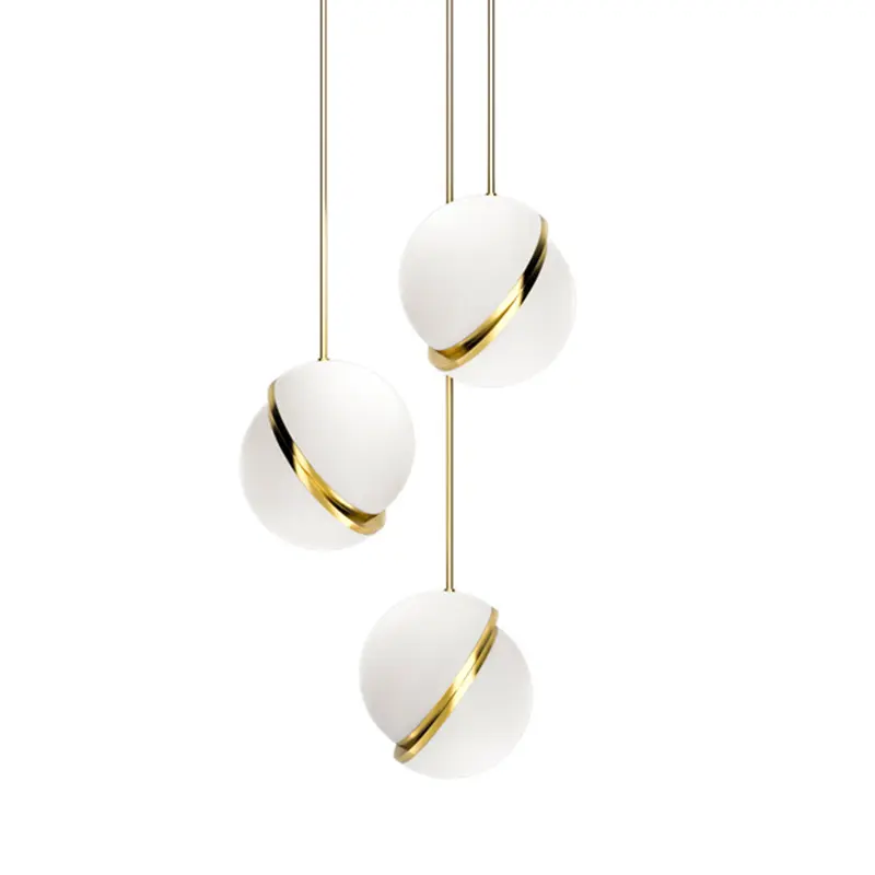 Hot Selling Dislocation Droplight Led Pendant Light Nordic Design Spherical Luminous Pendant Lamp