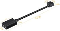 CableCreation - Paquete de 3 Cables OTG Chapados en Oro, Adaptador Micro USB a USB 2.0 Izquierdo/Derecho/Recto, 15 cm, 480 Mbps, para Cámara y Computadora