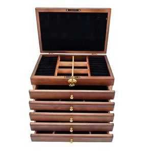 Scatole Porta Gioielli in <span class=keywords><strong>Legno</strong></span> Massello Stile Cinese Moderno, Grande Capacità per Collane, Accessori Matrimoniali in PP - Product Image 3