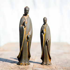 รูปปั้นพระพุทธรูปแบบเรียบง่ายสำหรับทำพิธีชงชาเพื่อความสงบสุขรูปปั้นพระพุทธรูปจีนโบราณแบบ<span class=keywords><strong>ชา</strong></span>วเอเชีย - Product Image 4