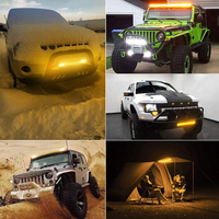 20 Zoll 288W Strobe Work light LED Zweifarbige Lampe Weiß und Bernstein Blitz Offroad 4 X4 Arbeits licht leiste