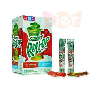 Emballage de boîte de bonbons gommeux à saveur de fruits sains en vrac personnalisé de marque privée OEM pour collations de carnaval à enrouler modèles de bâtonnets boules - Product Image 2