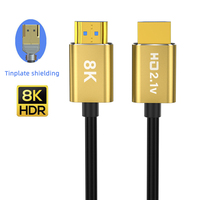 Câble Audio Vidéo Ultra Haute Vitesse 8K HDMI 2.1 avec PVC 8K 60HZ 4K 120HZ 48gbps Polybag Gris 6mm Moniteur d'Ordinateur Stock 1 Pcs YL-H030