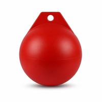 Esfera de Flotación Roja de 400 mm de PE de Alta Resistencia OEM Personalizada, Punto de Anclaje Único, Anticorrosión, para Tuberías Marinas