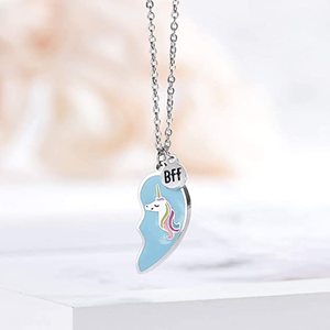 BFF Hadiah Perhiasan Hadiah Ulang Tahun Sahabat Sejati Kalung Hati Teman atau Menyenangkan Hadiah Perhiasan Anak - Product Image 4