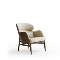 Fauteuil d'appoint de luxe moderne nordique italien de haute qualité, ensemble de 2 avec ottoman