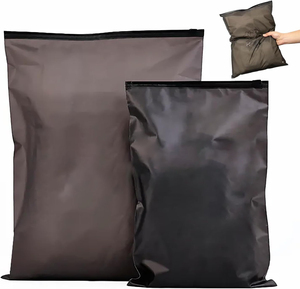 Fengxing Chất lượng cao tùy chỉnh phân hủy sinh học màu đen mờ mờ Zip con dấu <span class=keywords><strong>Ziplock</strong></span> bao bì nhựa túi cho quần áo - Product Image 2