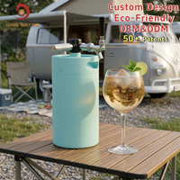 Distributeur de boissons 5L à double paroi en inox pour cocktails, sangrias, highballs, hard seltzers – Équipement de restauration commerciale
