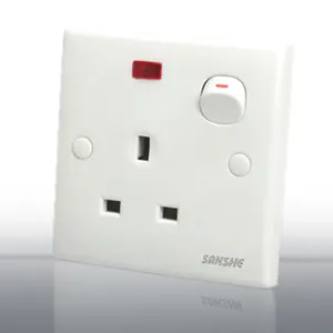 Pc square light switched socket outlet electric socket