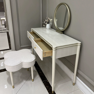 Mobili camera da letto su misura in legno di quercia delle <span class=keywords><strong>donne</strong></span> toletta moderna vanità toletta per le ragazze - Product Image 5
